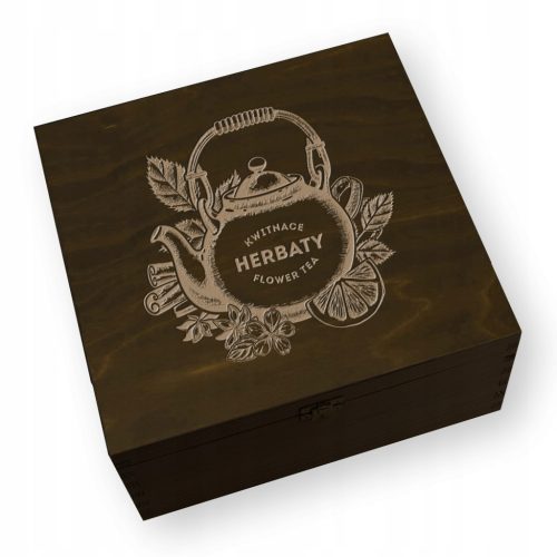  Elegant SET of flowering teas 18 pcs min 8 FLAVORS wooden box