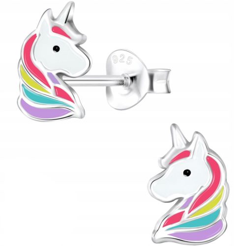  SILVER EARRINGS 925 FOR GIRL UNICORN