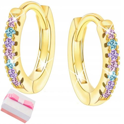  GOLD EARRINGS FOR CHILDREN SILVER HOOPS FOR GIRLS 925 SILVER