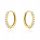  585 GOLD EARRINGS HOOPS SET WITH ZIRCONS KREOL M.JOPEK