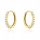  585 GOLD EARRINGS HOOPS SET WITH ZIRCONS KREOL M.JOPEK