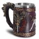  EPIC MUG MUG RED DRAGON STAINLESS STEEL 400 ML LARP RPG