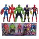  5 AVENGERS THANOS SPIDERMAN IRON CAPTAIN AMERICA HULK THOR FIGURES