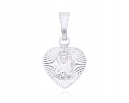  Silver Medal Our Lady of Częstochowa Heart Engraving pr.925