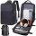 Alogy Unisex 27L Black Waterproof Laptop & Travel Backpack, Ideal as Carry-On