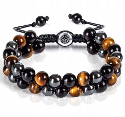  MEN'S BRACELET BEADS STONE TIGER EYE AGATE