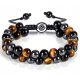  MEN'S BRACELET BEADS STONE TIGER EYE AGATE