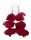  Long silk earrings 3 flowers Blossom