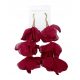  Long silk earrings 3 flowers Blossom