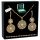  GOLD JEWELRY SET SURGICAL STEEL CHAIN PENDANT EARRINGS 50CM