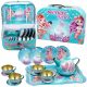  LARGE TEA SET IN SUITCASE MERMAID JUG TRAY PLATES CUPS