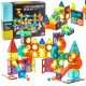  MAGNETIC BLOCKS CONSTRUCTION EDUCATIONAL PUZZLE GLOWING TRACK 75PCS