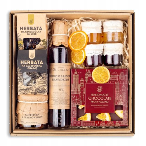  GIFT SET mini confection x4 CHOCOLATE tea syrup jam CARTON with
