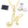  Gold Necklace Heart Letter SILVER 925 Letter M as a Gift GOLD PLATED 585