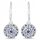  SILVER EARRINGS NATURAL TANZANITE DIOPSIDE