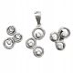  Subtle silver jewelry set 925 three circles with zircons as a gift