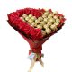  Gift for 40 30 10th birthday. Ferrero Rocher heart bouquet and soap roses