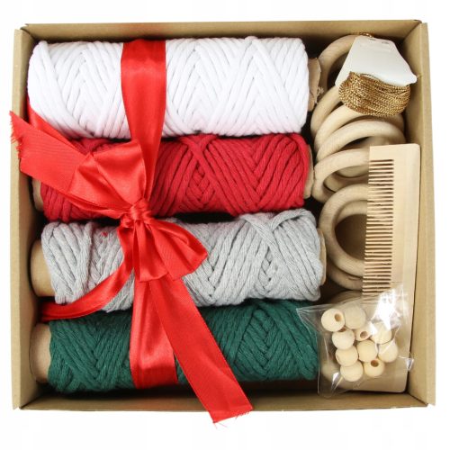  Christmas Macrame Gift Set for Beginners Santa and Elf