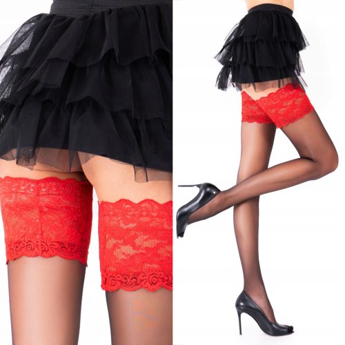  Stay-up stockings 20 DEN with elegant WIDE floral lace Fenome 5/6