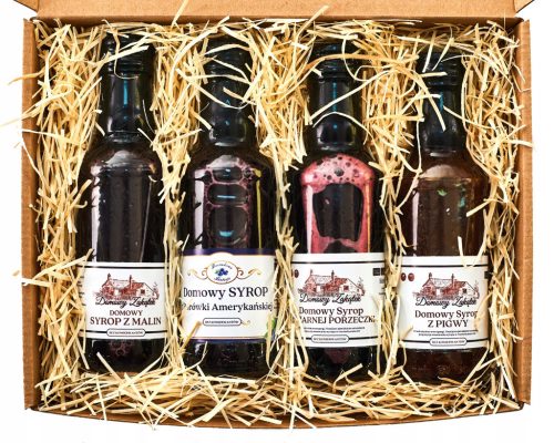  Gift Basket Set BOX with Syrups 4x 200ml NATURAL WITHOUT PRESERVATIVES