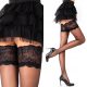  Stay-up stockings 20 DEN with elegant WIDE floral lace Fenome 3/4