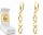  GOLD TWISTED HANGING EARRINGS IN 585 GOLD GIFT FOR A WOMAN