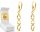  GOLD TWISTED HANGING EARRINGS IN 585 GOLD GIFT FOR A WOMAN