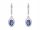  HANGING SILVER EARRINGS RHODIUM-PLATED NATURAL SAPPHIRE