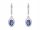  HANGING SILVER EARRINGS RHODIUM-PLATED NATURAL SAPPHIRE