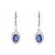  HANGING SILVER EARRINGS RHODIUM-PLATED NATURAL SAPPHIRE