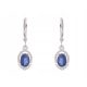  HANGING SILVER EARRINGS RHODIUM-PLATED NATURAL SAPPHIRE