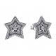 Earrings made of silver 925 stars zircons studs FREE