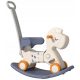  Rocking horse with wheels and pusher Blue