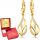  Gold Earrings 925 Hanging for Women Engraving