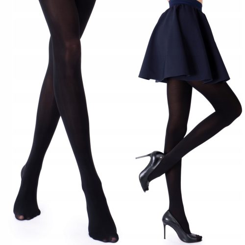  Velur tights 100 den 3D velvet pantyless T-band semi matt black tg.2