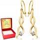  585 GOLD EARRINGS HANGING INFINITY ENGRAVING