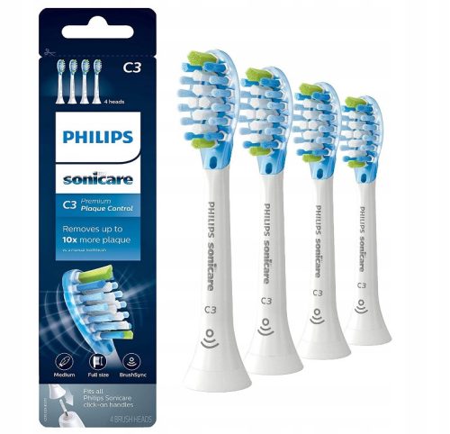  4-piece Philips heads Plaque Defense Sonicare C3 Premium HX9044