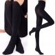  Velur tights 200 den 3D velvet pantyless T-band semi matt black tg.2