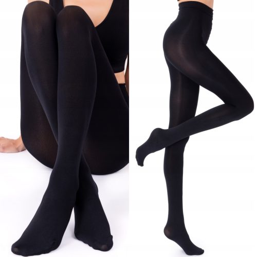  Velur tights 200 den 3D velvet pantyless T-band semi matt black tg.3