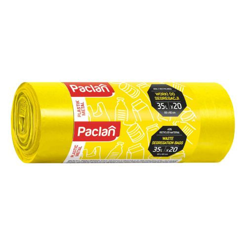  Garbage bags for plastic PACLAN Garbage bags for segregating plastic YELLOW 35 l, 20 pcs 35l 20 pcs
