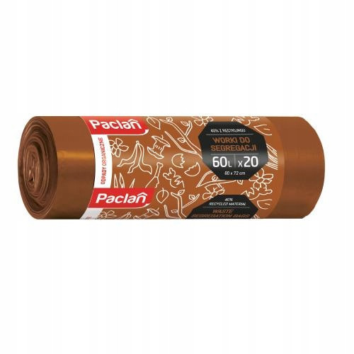  Garbage bags for bio-waste PACLAN Garbage bags for segregating bio-waste BROWN 60 l, 20 pcs 60l 20 pcs