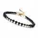  Bracelet Stone Tourmaline Black 4mm