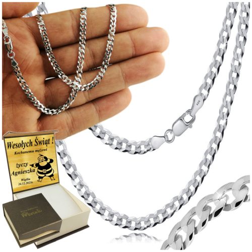  Men's Silver Chain 925 Cuirass DIAMOND FULL 3.5mm FREE Engraving