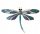  -% GOLDEN COLORFUL DRAGONFLY BROOCH