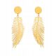  spectacular earrings leaves delicate steel gold