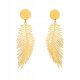  spectacular earrings leaves delicate steel gold