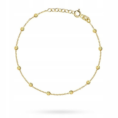  GOLD BRACELET 585 DIAMOND BALLS M.JOPEK