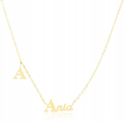  NECKLACE surgical steel NAME ANIA gold plated