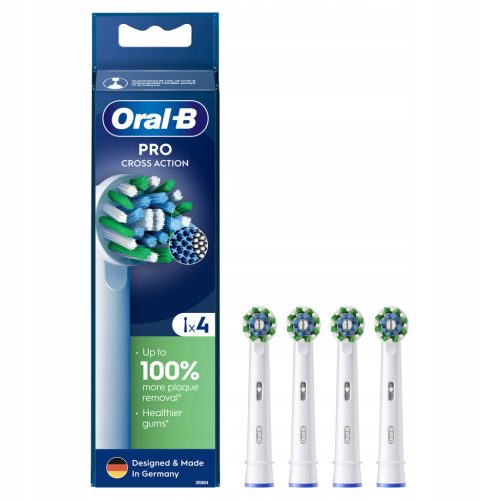  Oral-B Pro Cross Action Electric Toothbrush Heads, 4 Pack