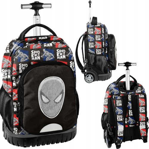 BeUniq Spiderman Rolling School Backpack with Reflective Safety Features